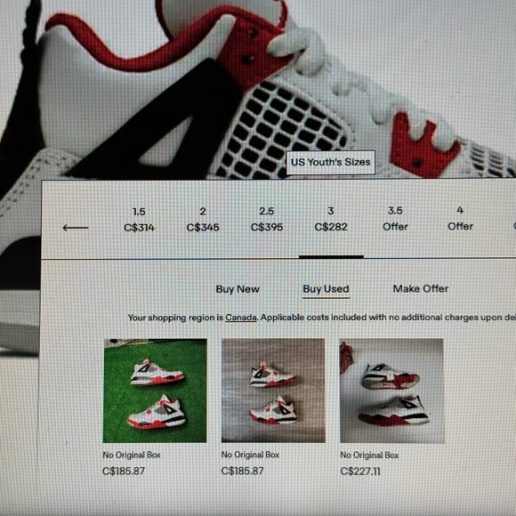 Fire Red Jordan 4’s - Picture 4 of 4